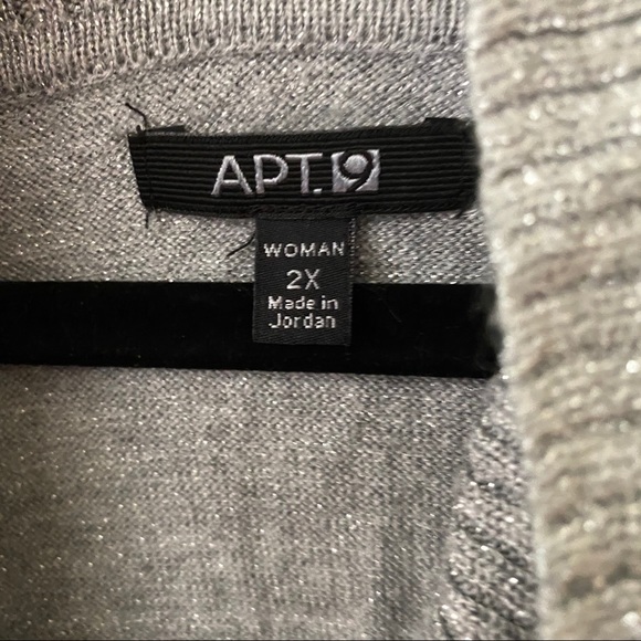 Silver Sparkle Cowl Neck Sweater - Picture 3 of 4